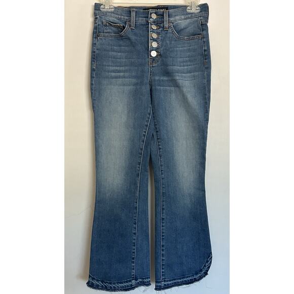 Veronica Beard Carolyn Baby Boot Mid Rise Jeans Womens Size 26/2 Button Fly - Picture 1 of 8